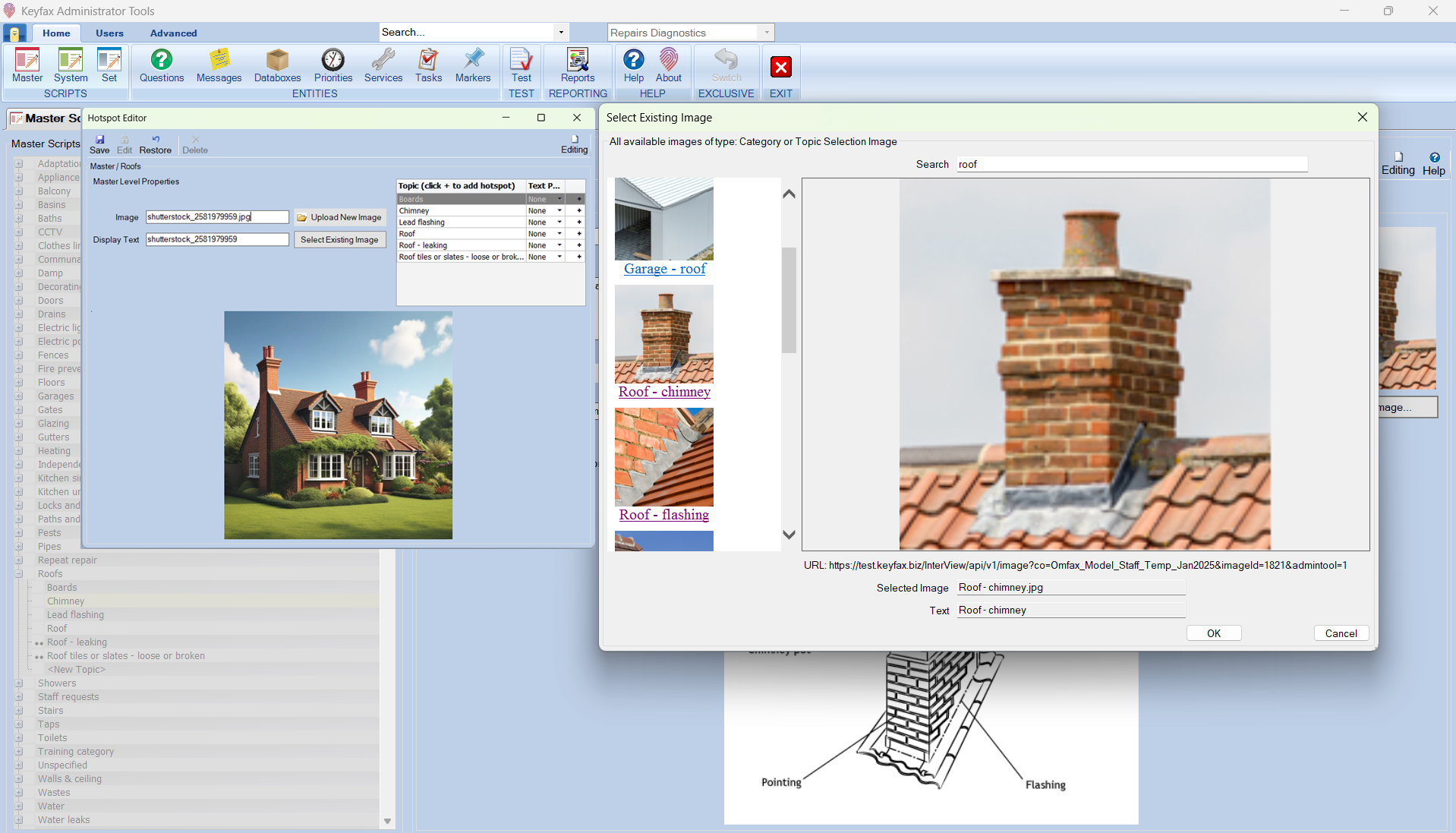 Image editor within Keyfax Admin Tools